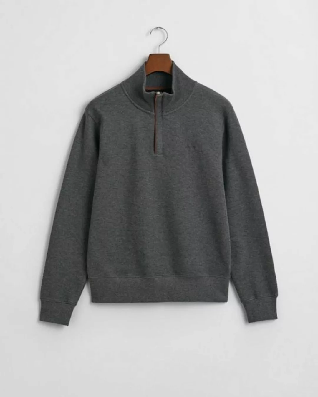 Gant Sweatshirt SACKER RIB HALF ZIP, ANTRACIT MELANGE günstig online kaufen