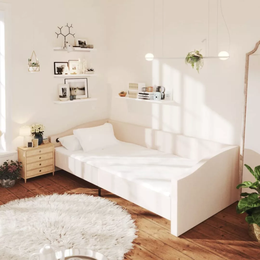 Tagesbett Usb Creme Stoff 90x200 Cm günstig online kaufen
