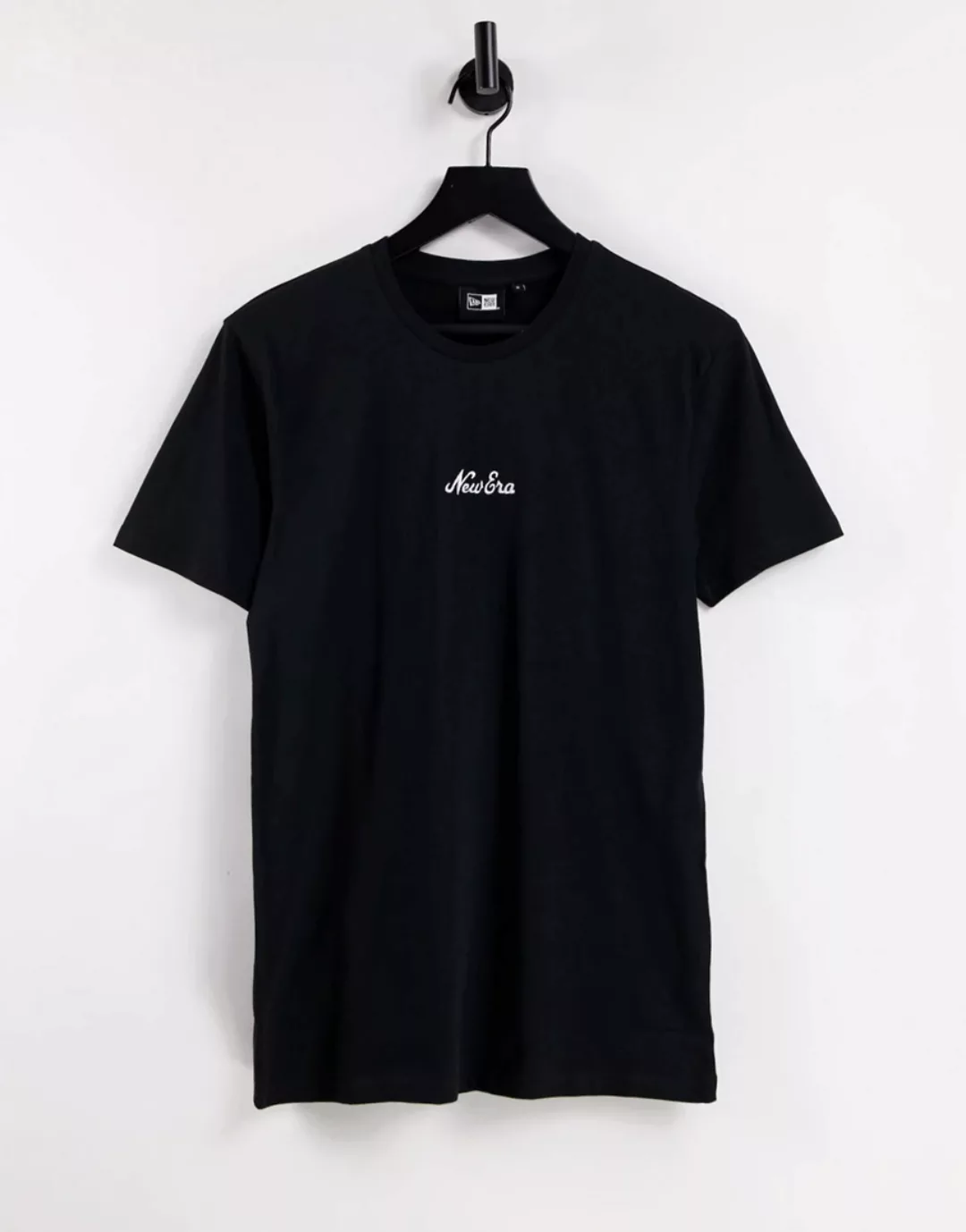 New Era – T-Shirt in Schwarz mit Schriftzug günstig online kaufen