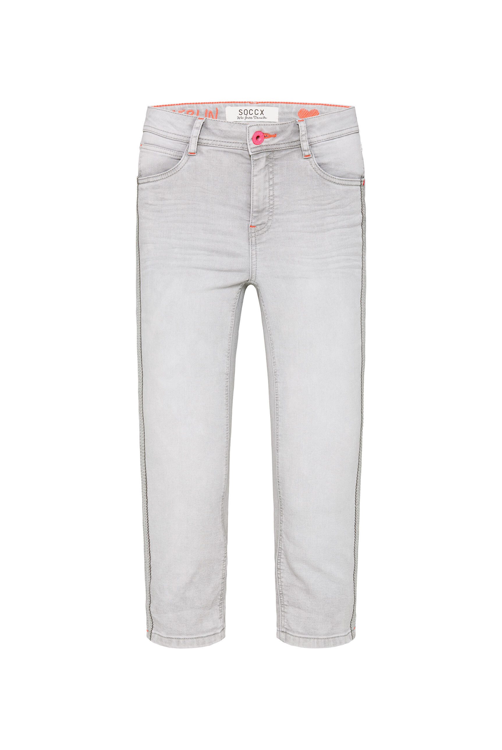 SOCCX Slim-fit-Jeans, mit Schlitz am Saum günstig online kaufen