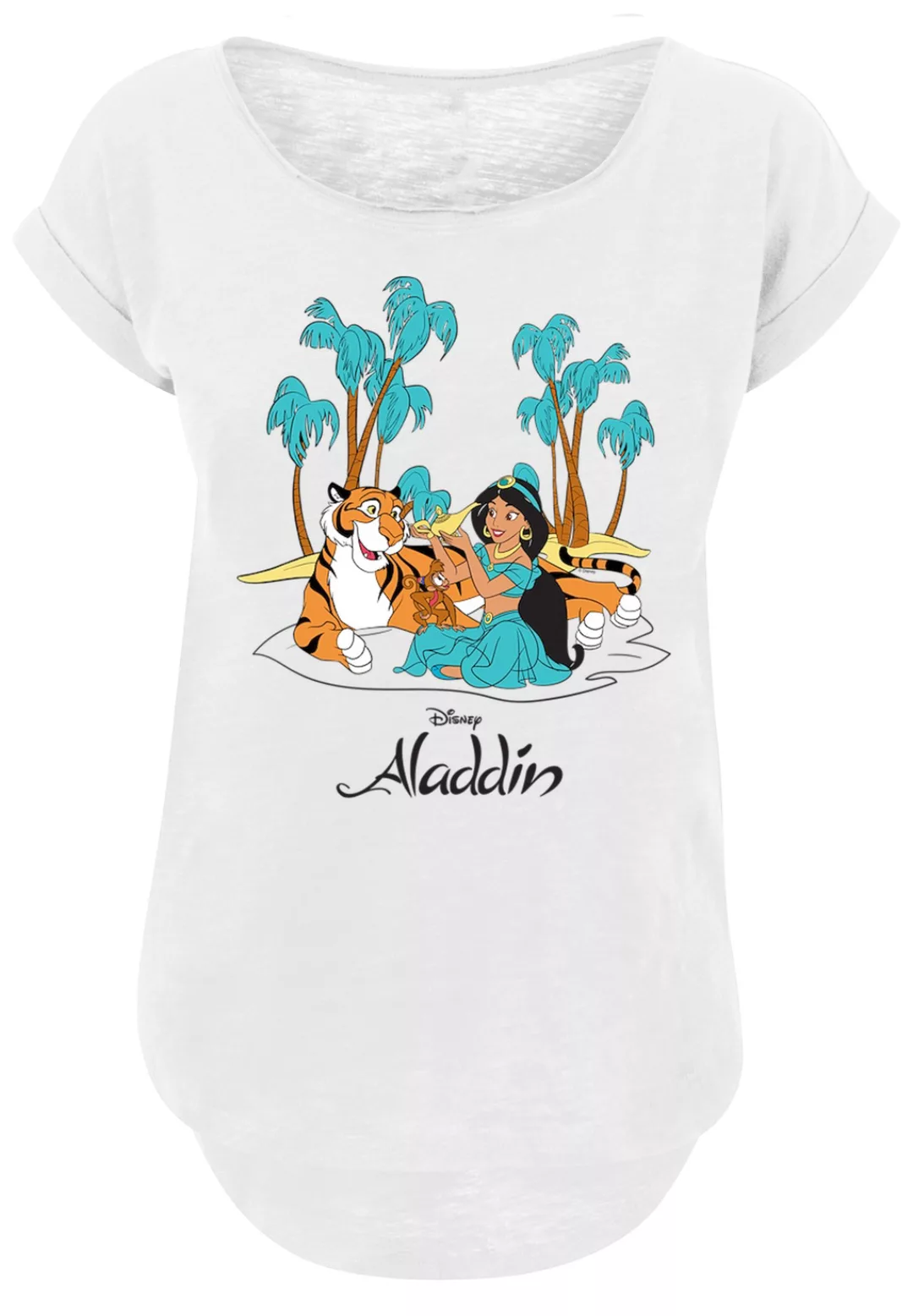 F4NT4STIC T-Shirt "Disney Aladdin Jasmine Abu Rajah Beach", Damen,Premium M günstig online kaufen