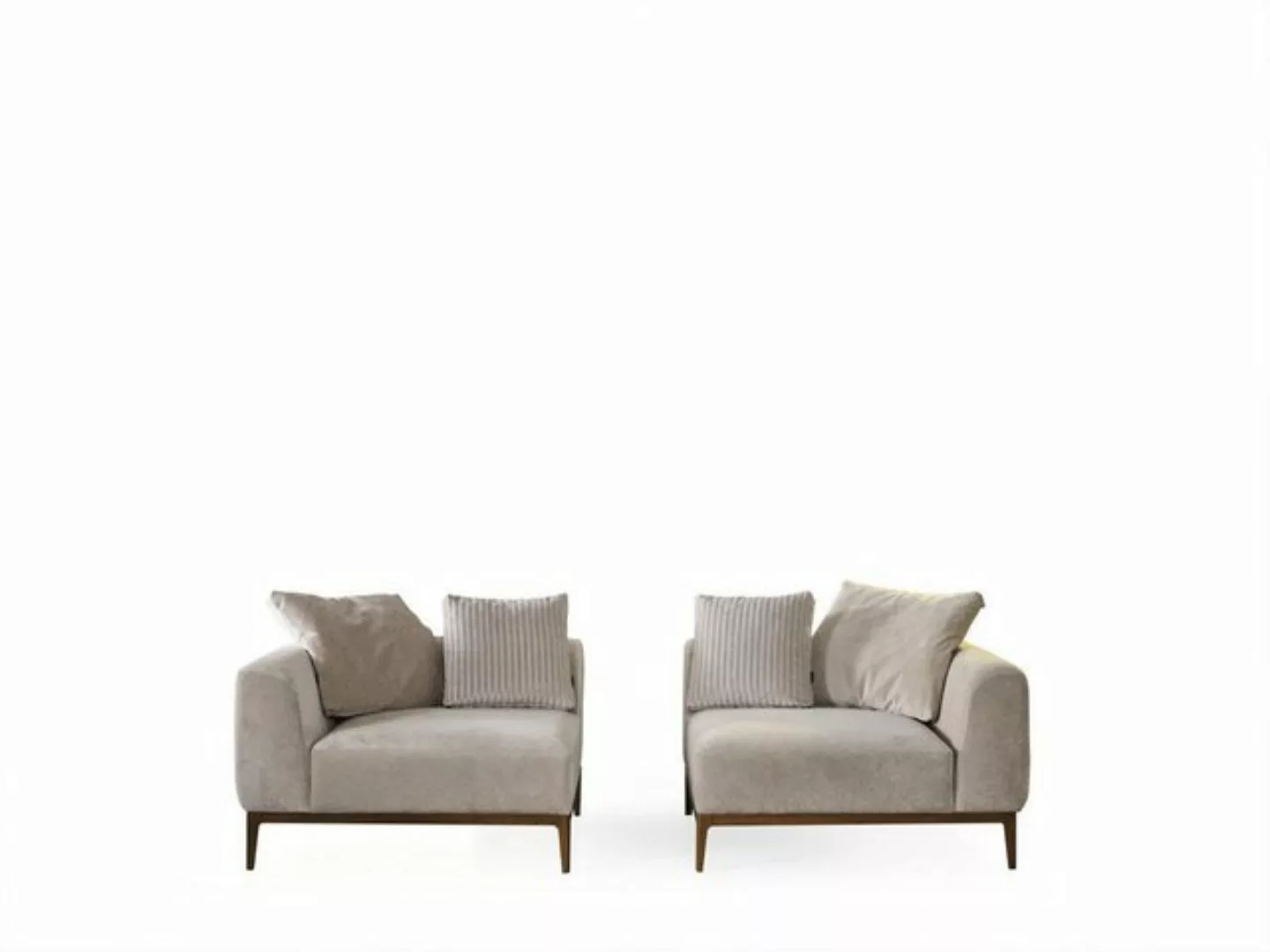 JVmoebel Sofa Sofagarnitur 3 Sitzer Sessel Dreisitzer Weiß Modern Stoff, 2 günstig online kaufen