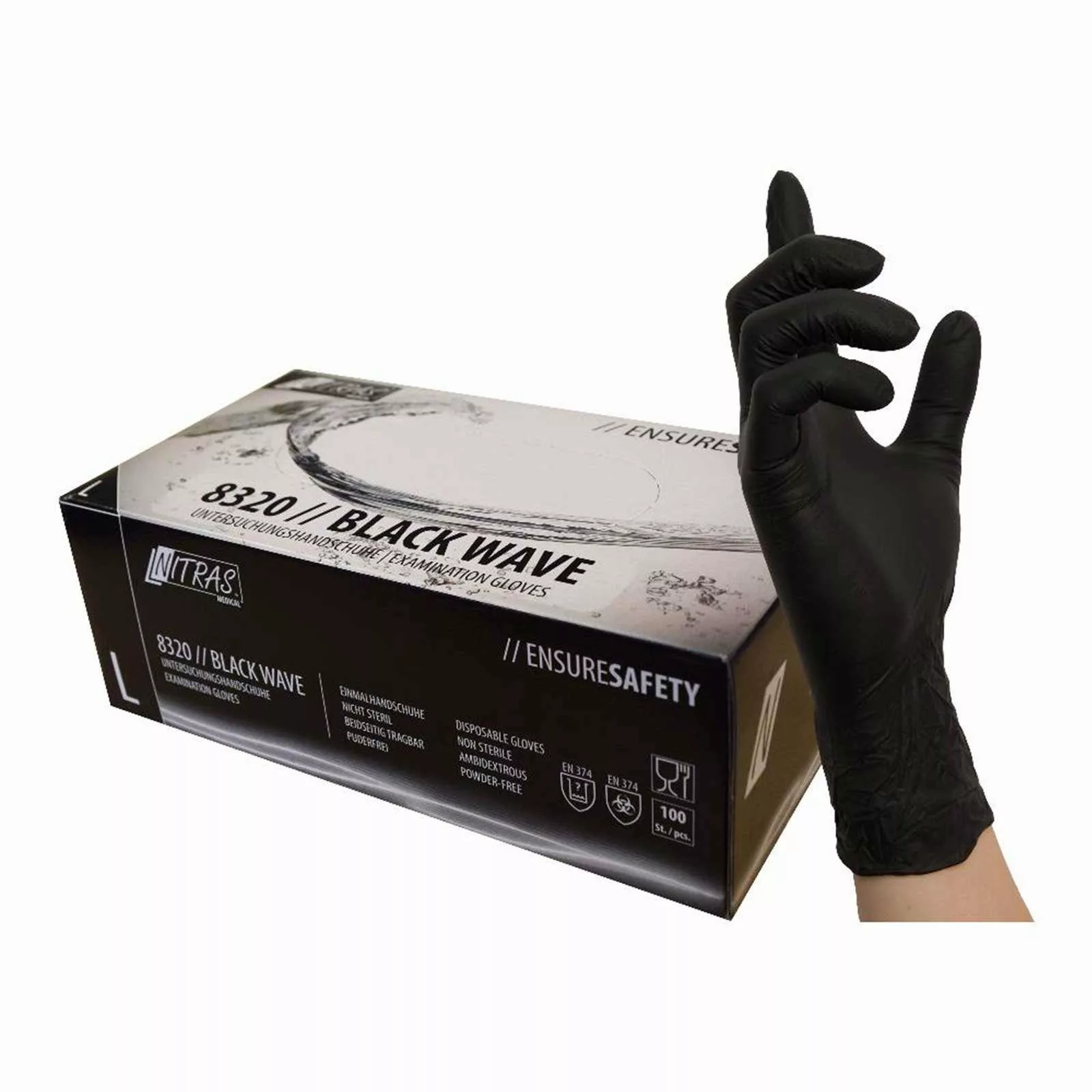 Nitras Medical Nitril-Handschuhe NITRAS 8320 Black günstig online kaufen