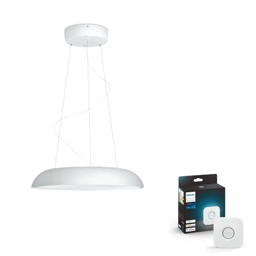 Philips Hue Bluetooth White Ambiance Pendelleuchte Amaze in Weiß 25W 2900lm günstig online kaufen