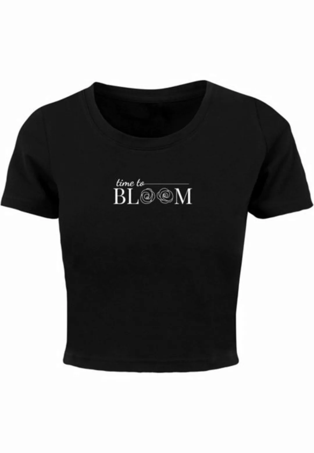 Merchcode T-Shirt Merchcode Damen Ladies Time to bloom - Cropped Tee (1-tlg günstig online kaufen