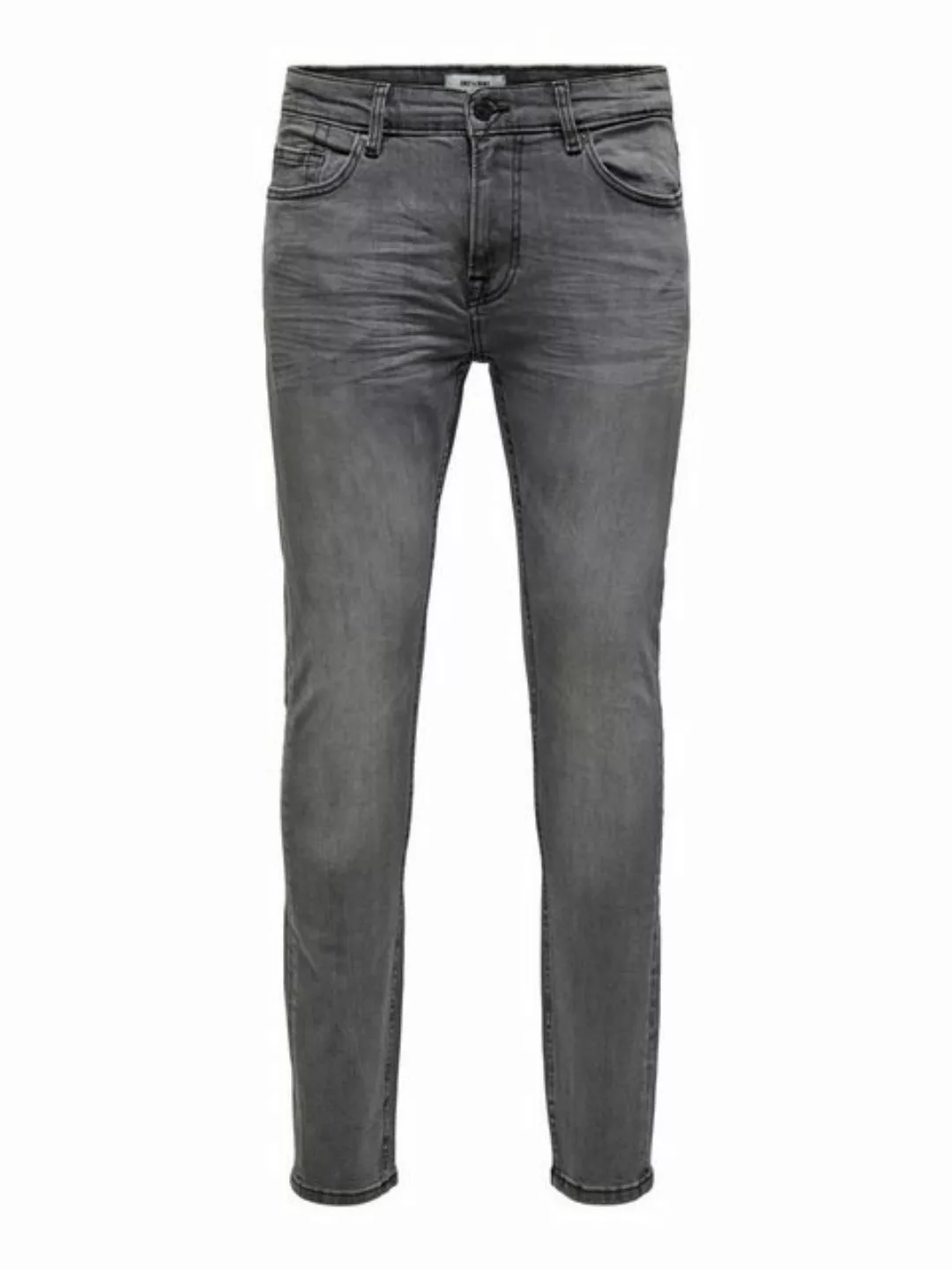 Only & Sons Herren Jeans ONSWARP GREY DCC 2051 - Skinny Fit - Grau - Grey D günstig online kaufen