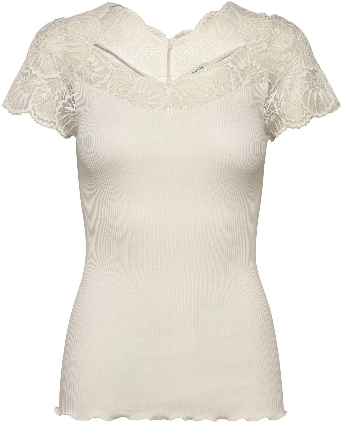 rosemunde T-Shirt elastischer Vintage-Spitzenbesatz, Kurzarm, gewellter günstig online kaufen
