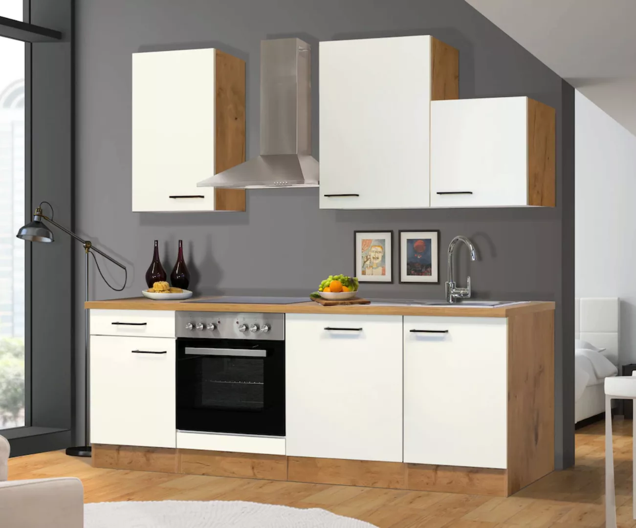 Flex-Well Küche »Vintea«, Breite 220 cm, mit und ohne E-Geräten lieferbar günstig online kaufen