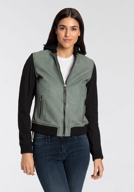 Mauritius Lederjacke GWHanja OT im Materialmix günstig online kaufen