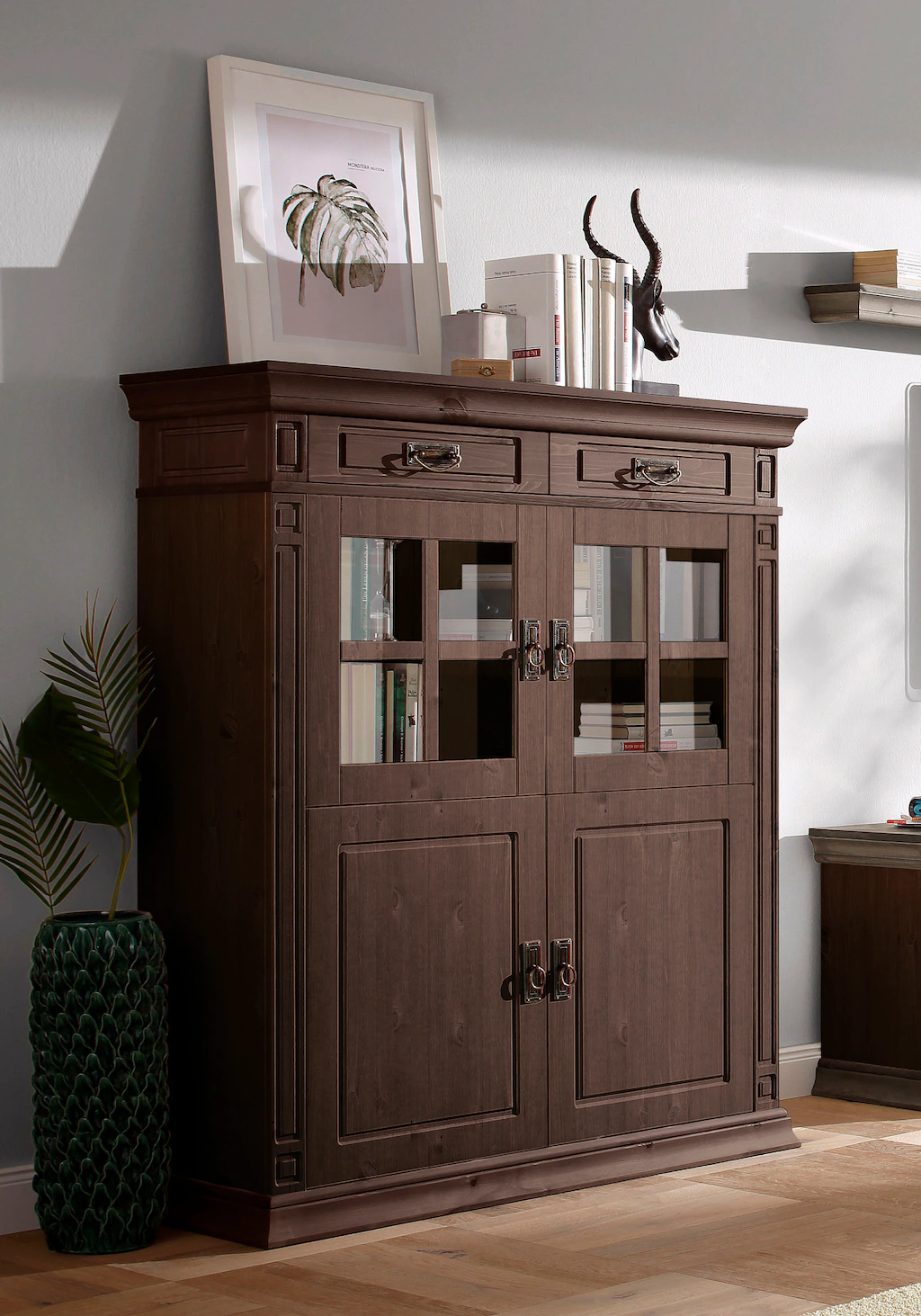 Home affaire Highboard "Vinales", Vitrine, Breite 112 cm günstig online kaufen