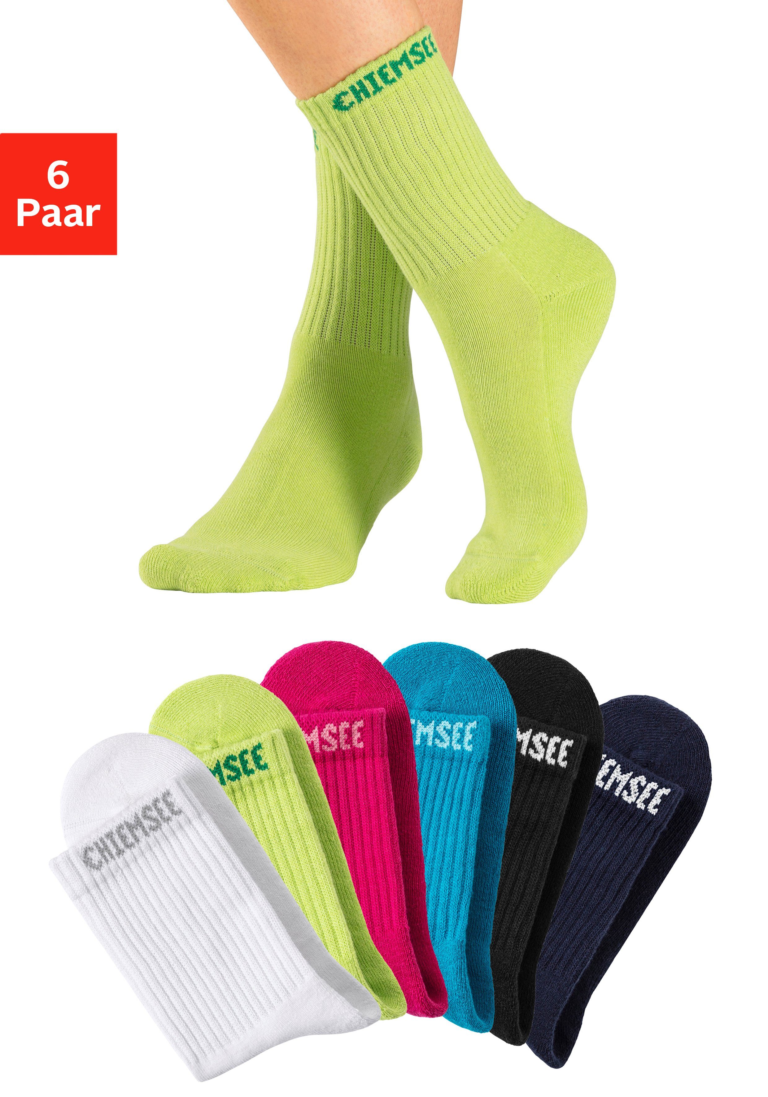 Chiemsee Tennissocken, (Packung, 6 Paar), mit eingestricktem Markennamen günstig online kaufen
