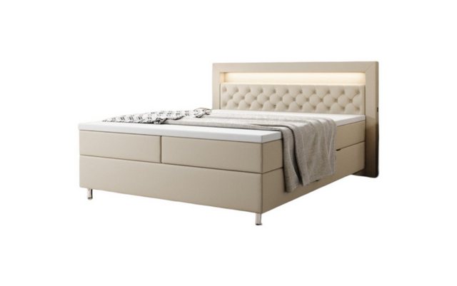 Luxusbetten24 Boxspringbett Tesero, mit USB-Anschluss, RGB-Beleuchtung und günstig online kaufen