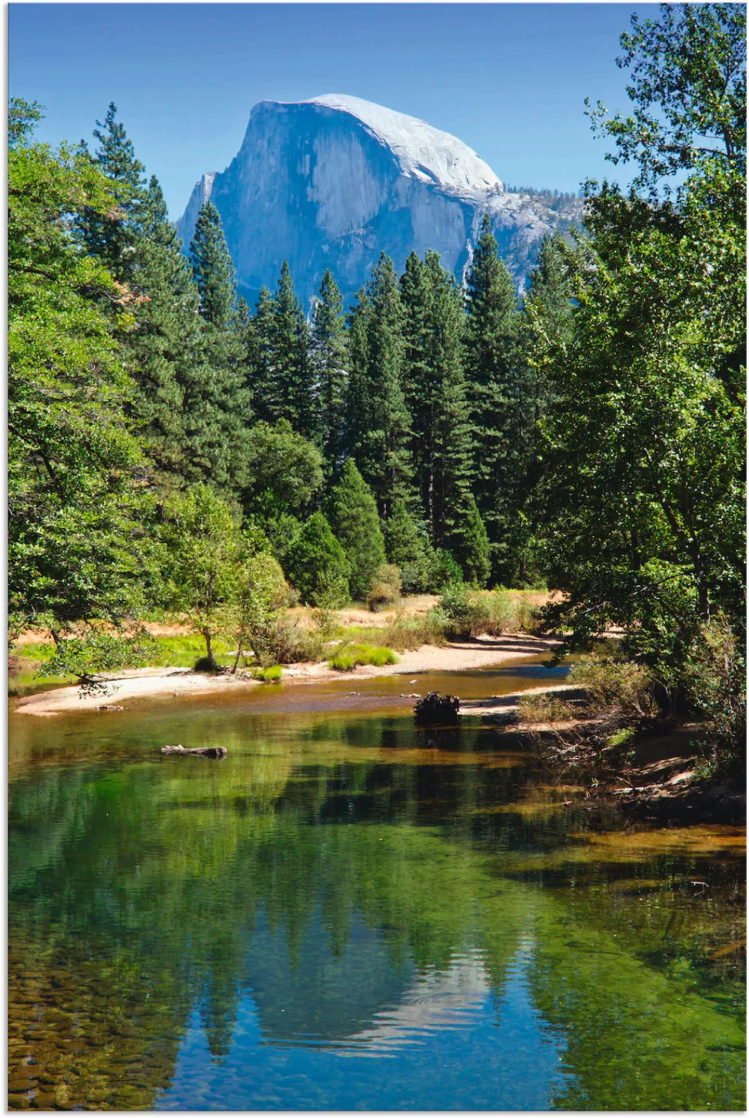 Artland Wandbild »Yosemite Valley Half Dome River of Mercy«, Gewässer, (1 S günstig online kaufen
