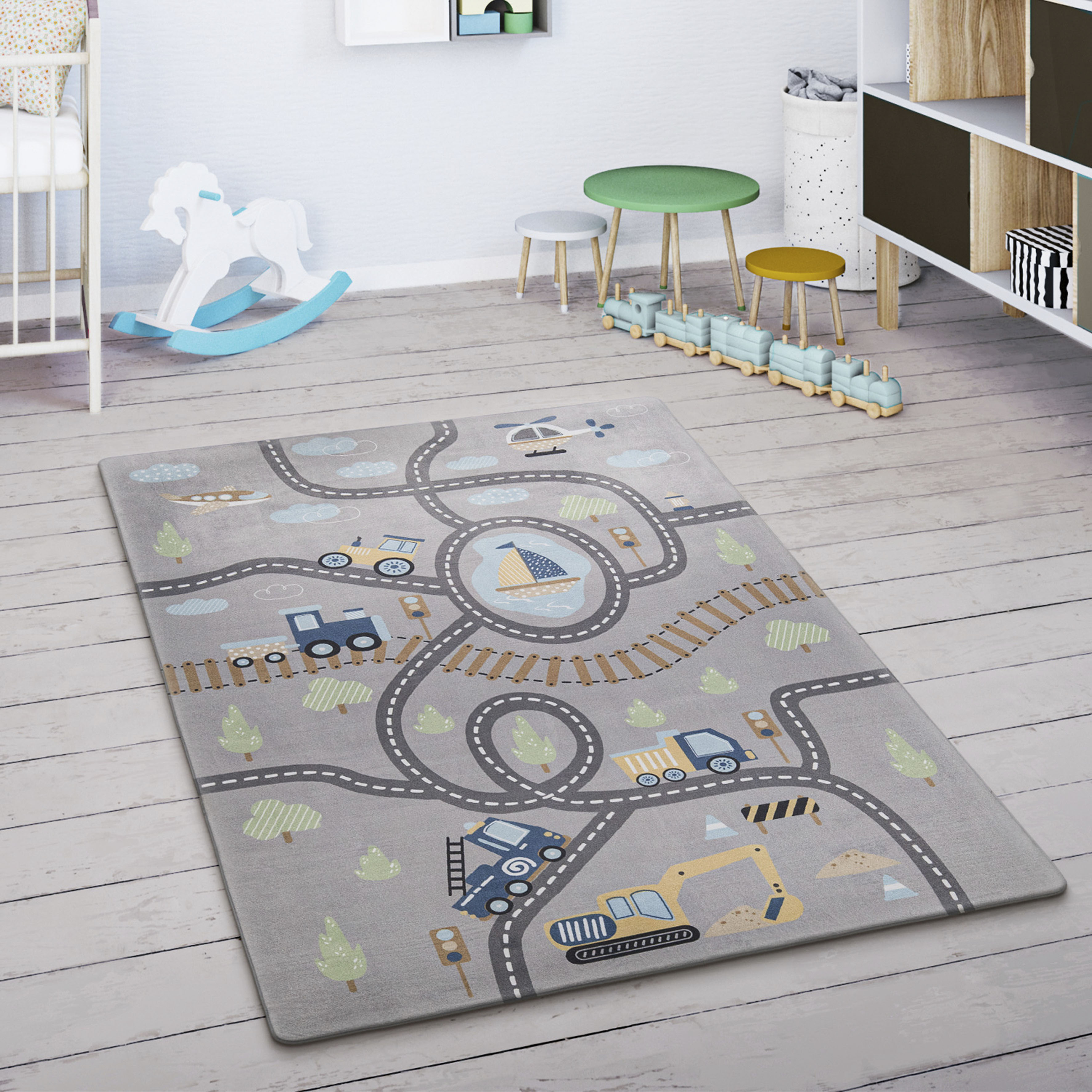 Paco Home Kinderteppich »Chicos 562«, rechteckig, 4 mm Höhe, Flachgewebe, S günstig online kaufen