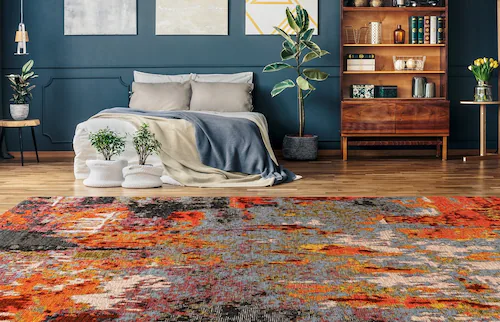 Padiro Teppich »Primavera 525«, rechteckig, 5 mm Höhe, Flachgewebe günstig online kaufen