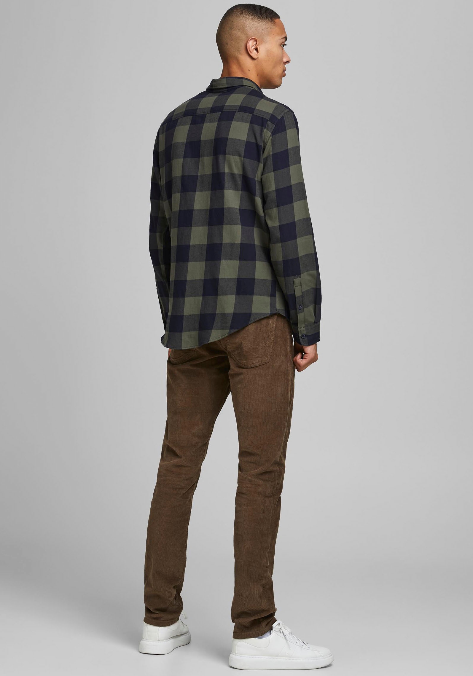 Jack & Jones Herren Freizeit Hemd JJEGINGHAM TWILL - Slim Fit günstig online kaufen