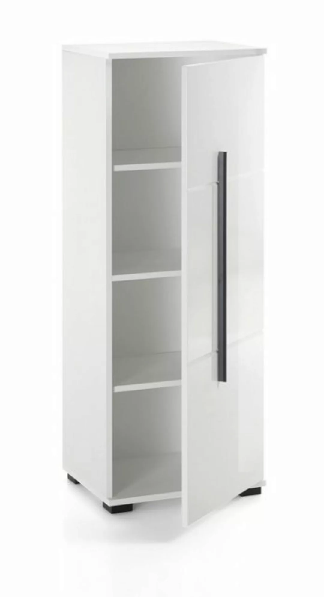 Furn.Design Midischrank Design-D (Badschrank in weiß Hochglanz, 45 x 120 cm günstig online kaufen
