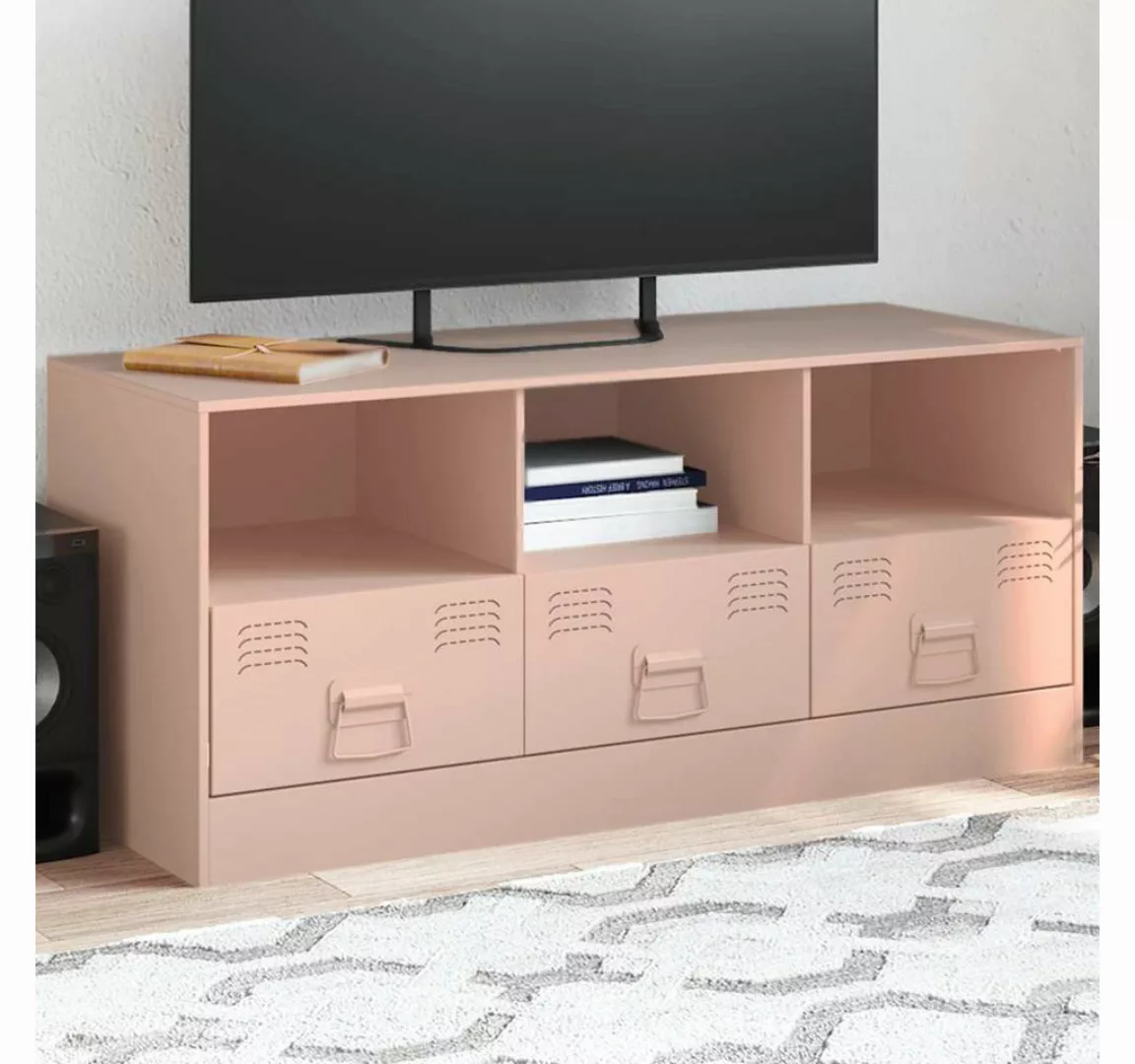 vidaXL Schrankmodule TV-Schrank Rosa 99x39x44 cm Stahl günstig online kaufen