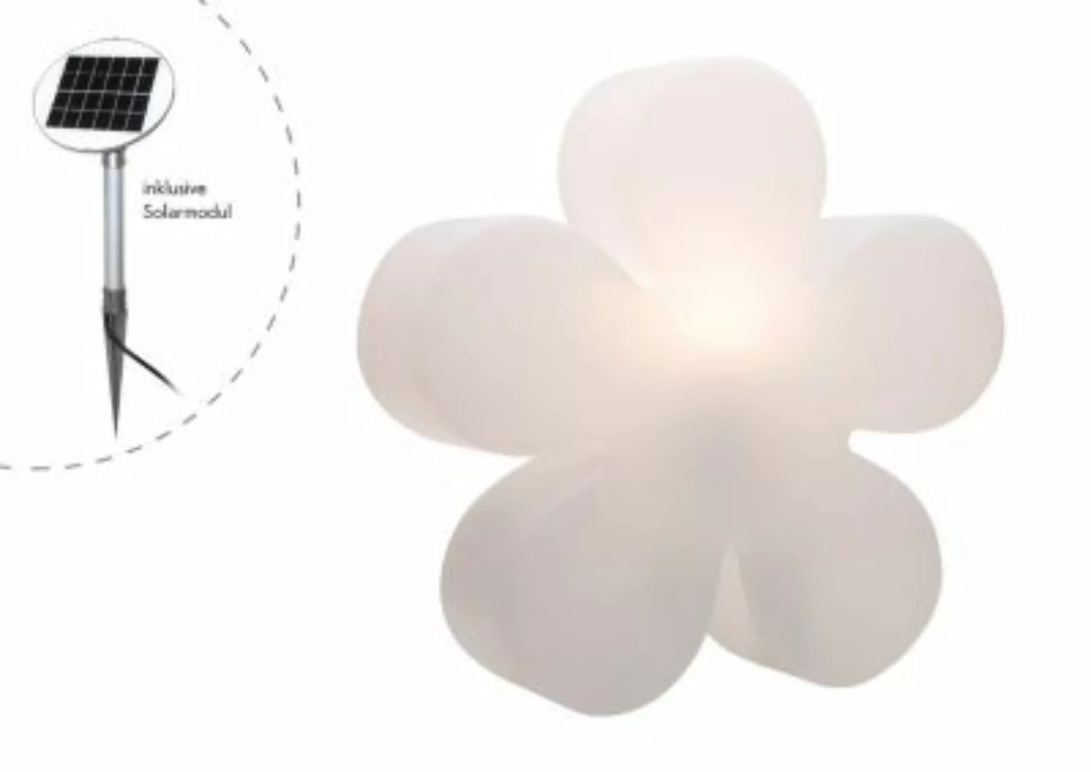 8 seasons design Shining Flower (Solar) Gartenleuchte weiß günstig online kaufen