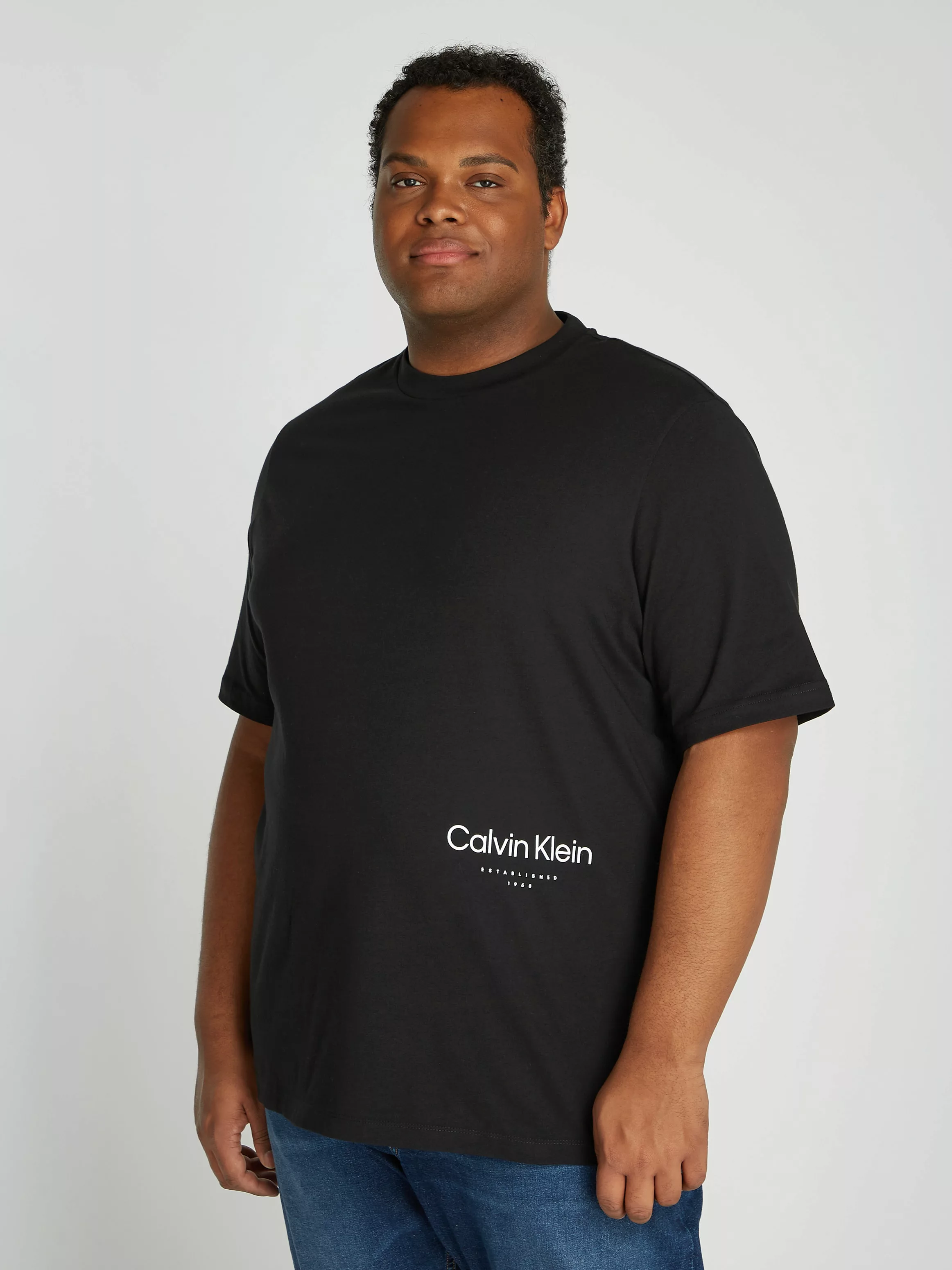 Calvin Klein Big&Tall T-Shirt BT_OFF PLACEMENT LOGO T-SHIRT in großen Größe günstig online kaufen