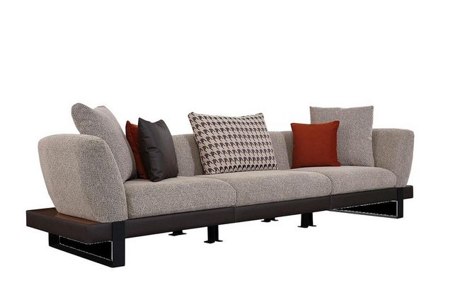 JVmoebel Sofa Graues Polstersofa Wohnzimmer Sitzcouch Luxuriöse Wohnzimmer günstig online kaufen