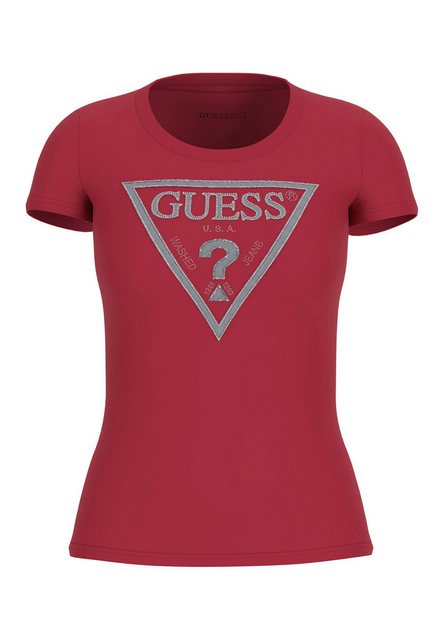 Guess T-Shirt Damen T-Shirt SHINY TRIANGLE (1-tlg) günstig online kaufen