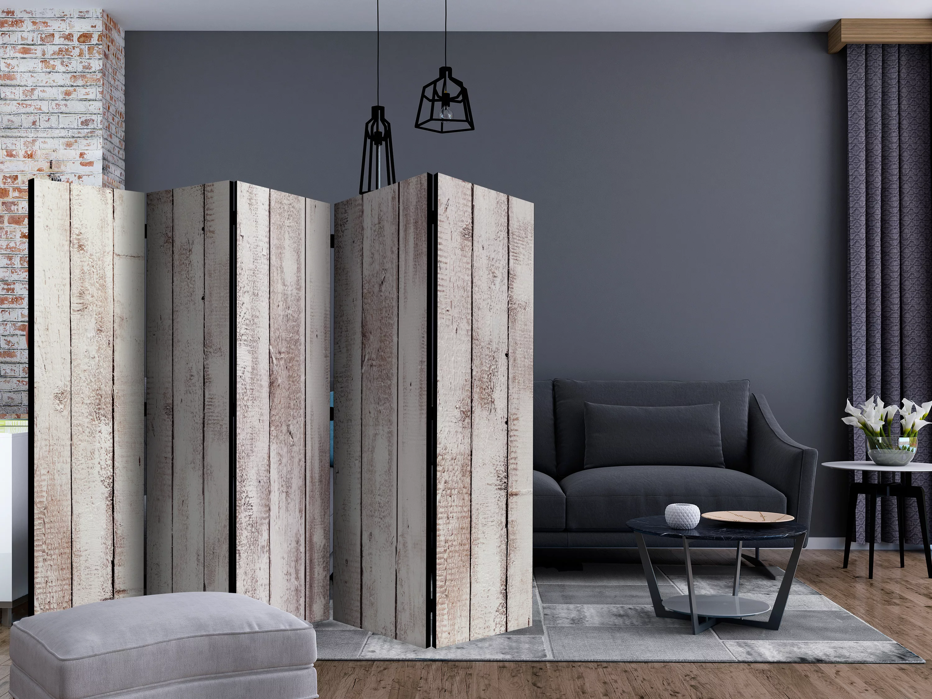 5-teiliges Paravent - Exquisite Wood Ii [room Dividers] günstig online kaufen