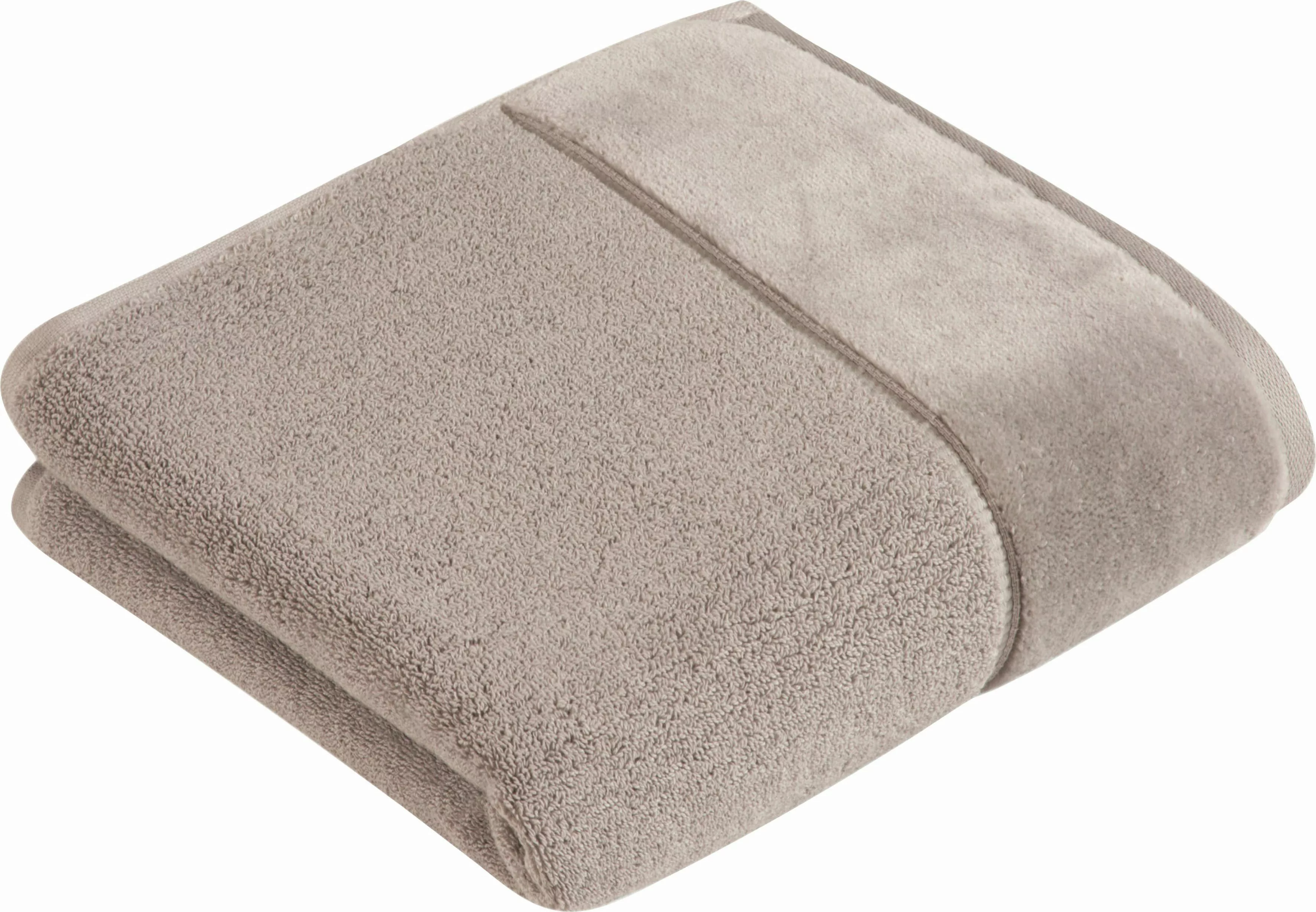 Vossen Handtuch »Pure«, (2 St.), Baumwolle & VEGAN, mit eleganter Veloursbo günstig online kaufen
