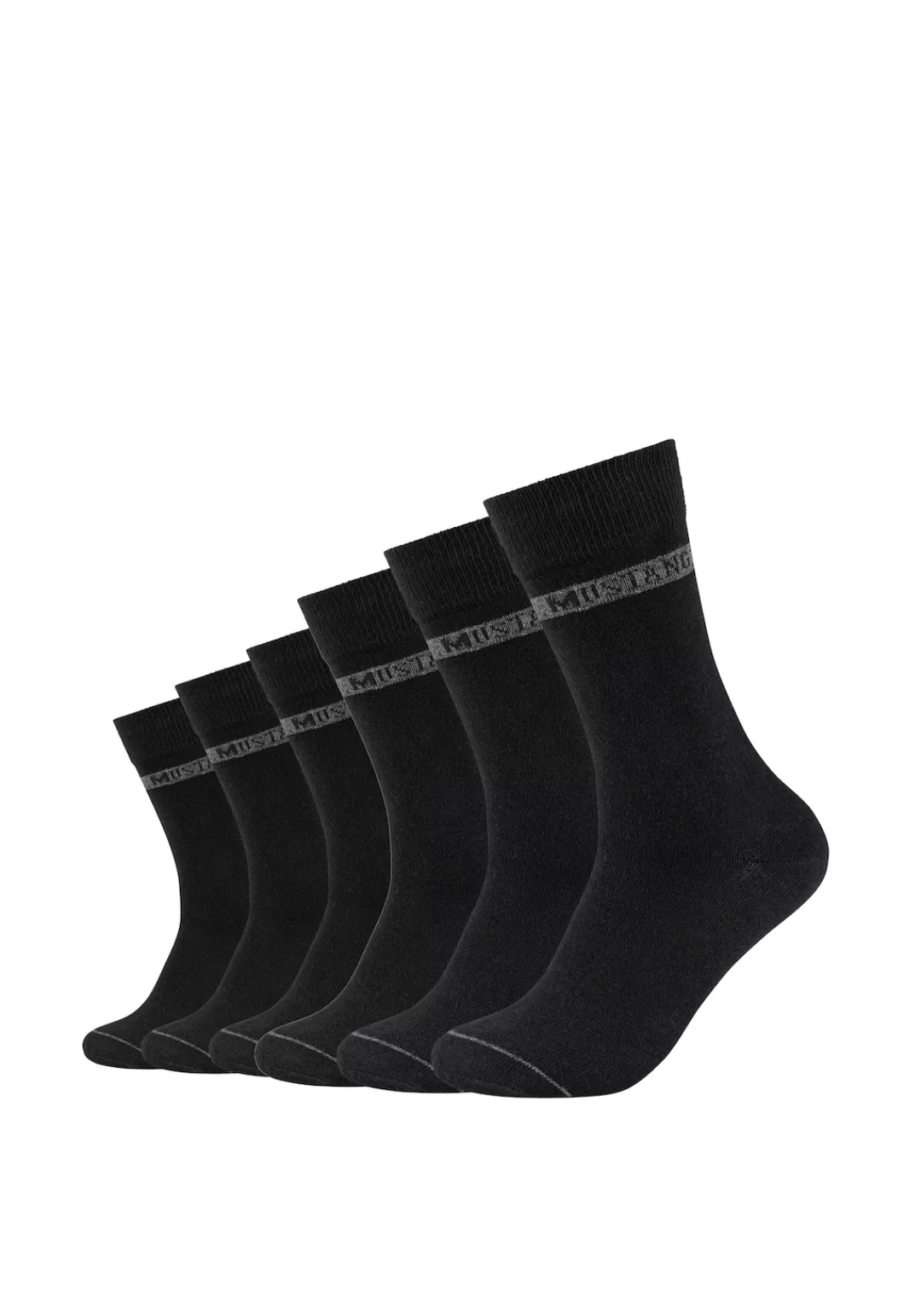 MUSTANG Socken, (6er-Pack), mit Weicher und elastischer Komfortbund günstig online kaufen