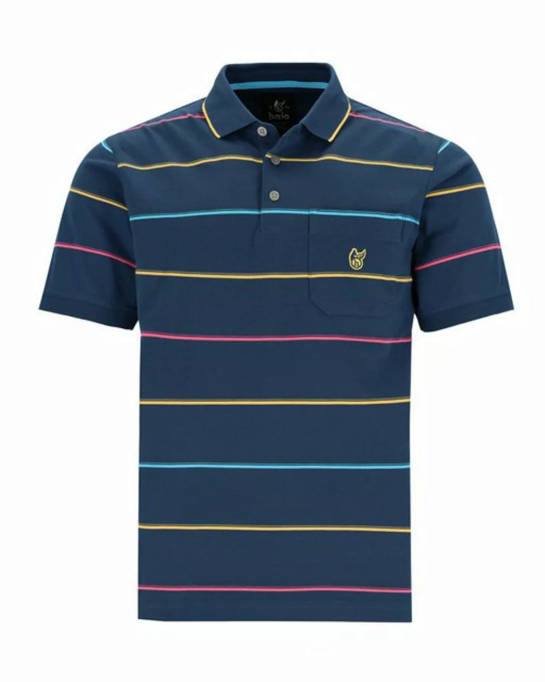 Hajo Poloshirt gestreiftes Poloshirt in Strukturmix günstig online kaufen