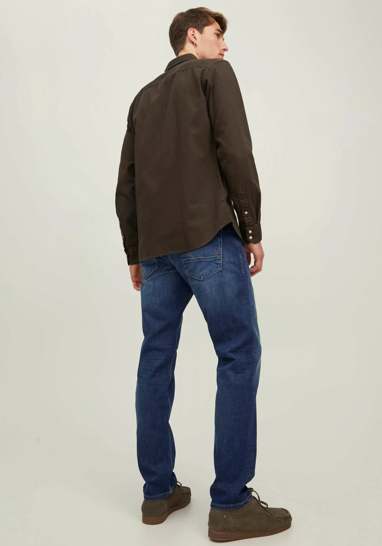 Jack & Jones Herren Jeans JJIMIKE JJWOOD JOS 481 - Relaxed Fit - Blau - Blu günstig online kaufen