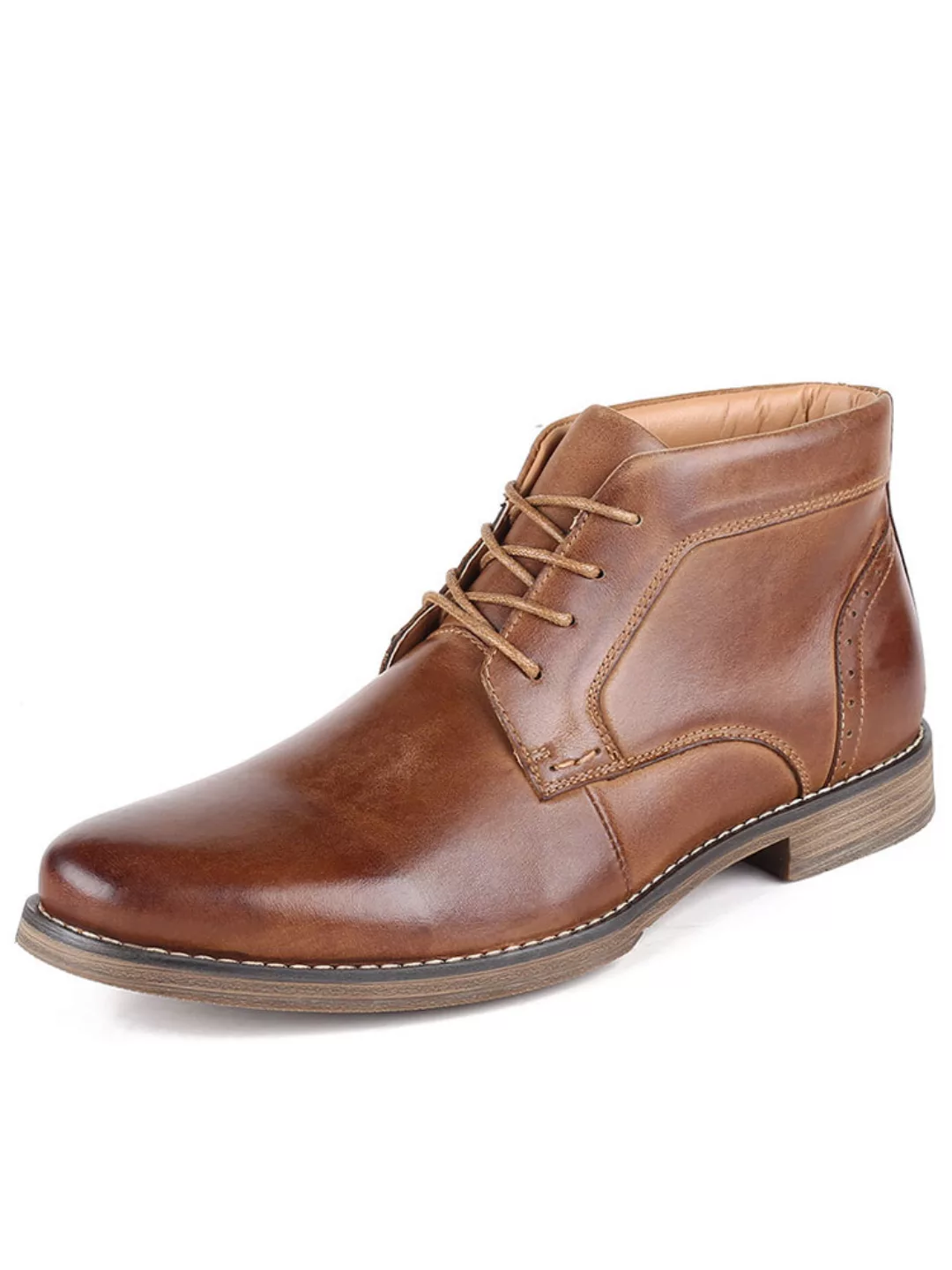 Männer Echtes Leder Retro Farbe Rutschfeste Casual Knöchel Stiefel günstig online kaufen