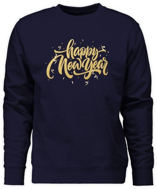 Shirtracer Sweatshirt Happy New Year (1-tlg) Silvester Erwachsene günstig online kaufen