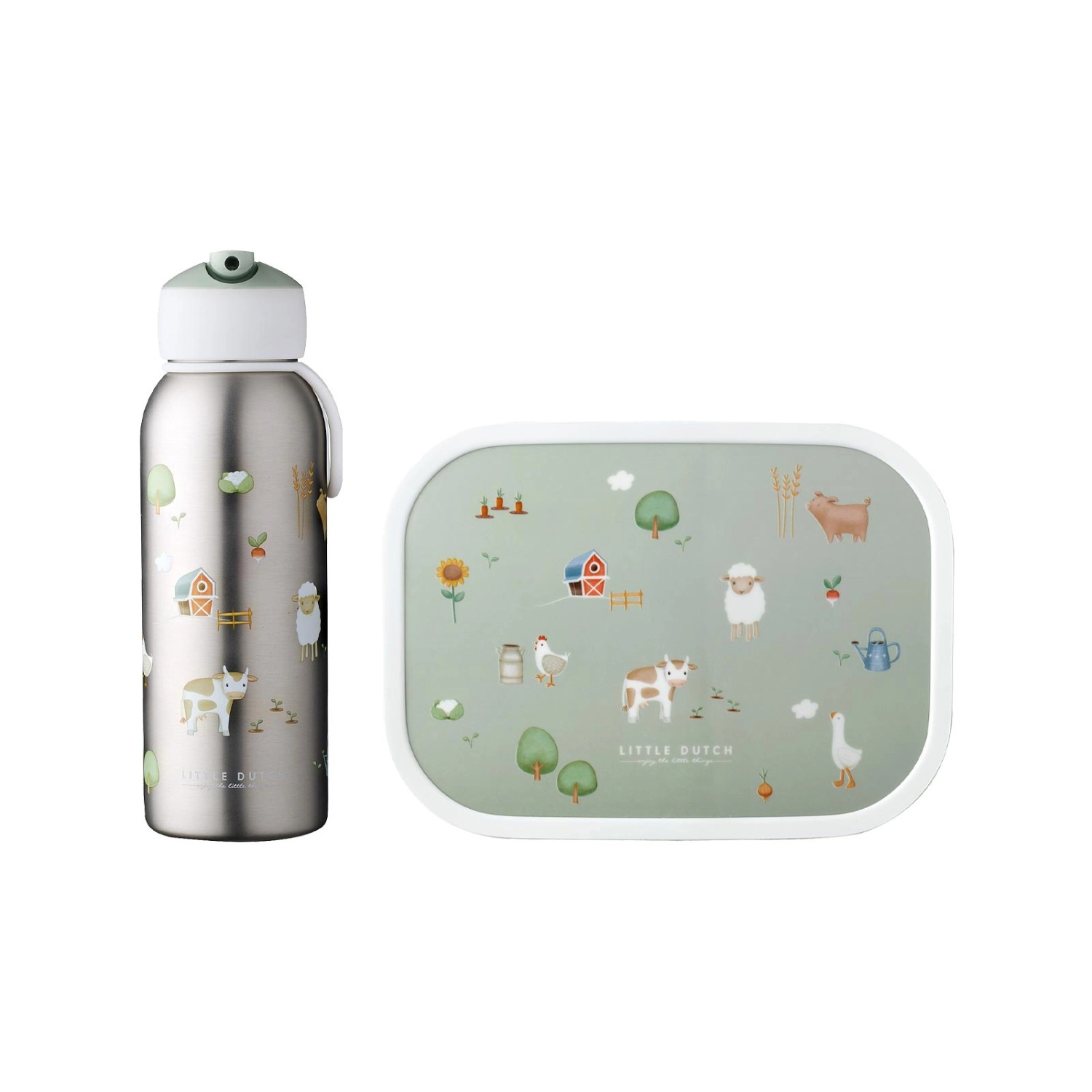 Mepal Campus Lunchset 2-teilig aus Thermoflasche und Brotdose Little Farm günstig online kaufen