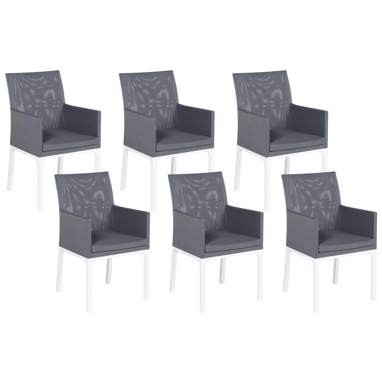 Beliani Gartenstuhl Grau Weiss 62x52x91 günstig online kaufen