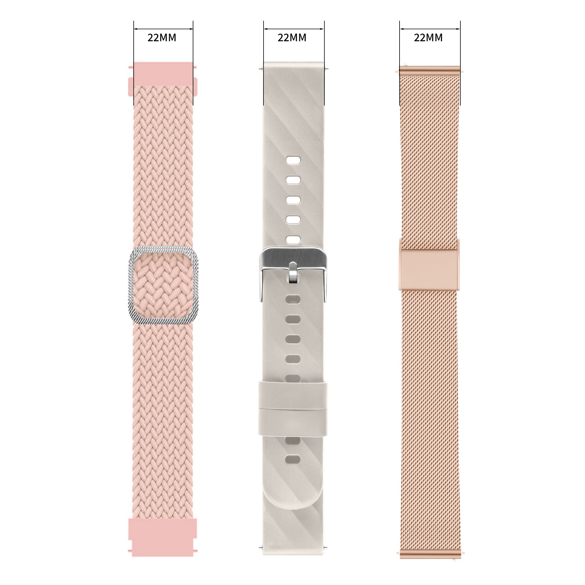 BRAIDOL Armband Smartwatch-Armband 22mm Uhrenarmband für günstig online kaufen
