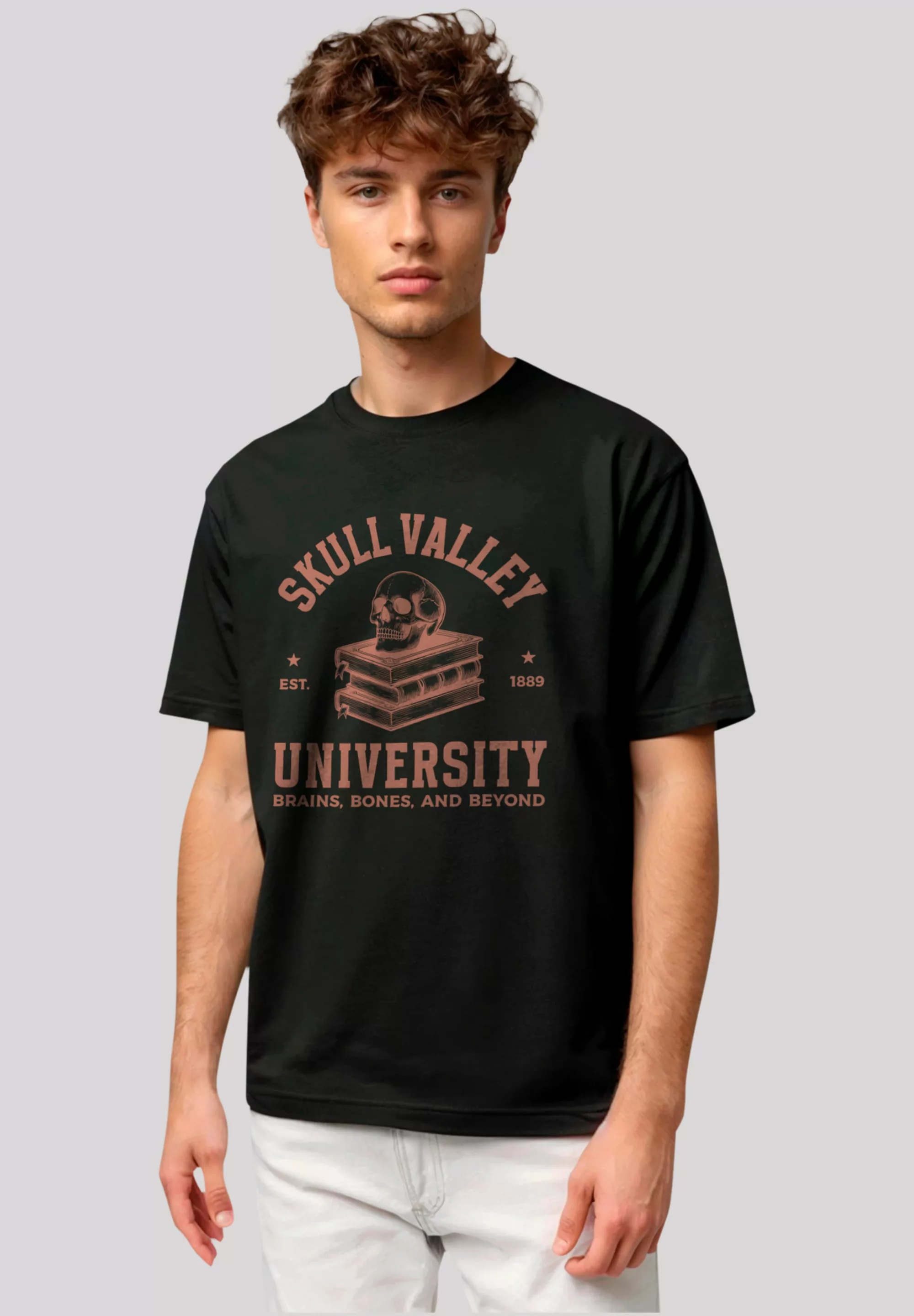 F4NT4STIC T-Shirt "Halloween University skull valley", Premium Qualität, Un günstig online kaufen