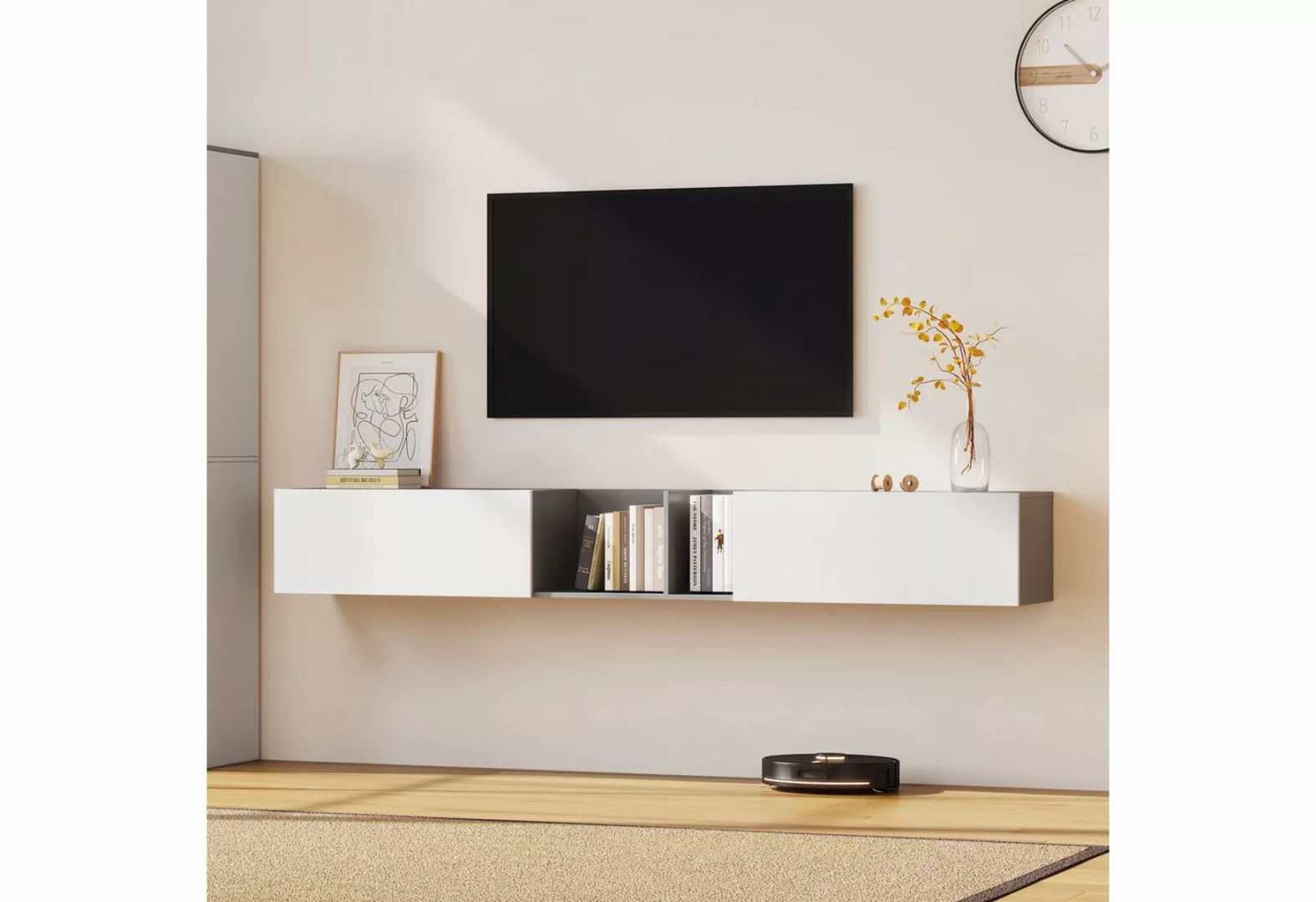 HAUSS SPLOE TV-Schrank hängender TV-Ständer, mit 2 Türen, 2 Einlegeböden fü günstig online kaufen