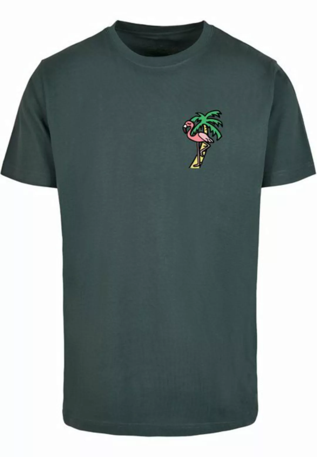 MisterTee Kurzarmshirt MisterTee Herren Flamingo T-Shirt Round Neck (1-tlg) günstig online kaufen