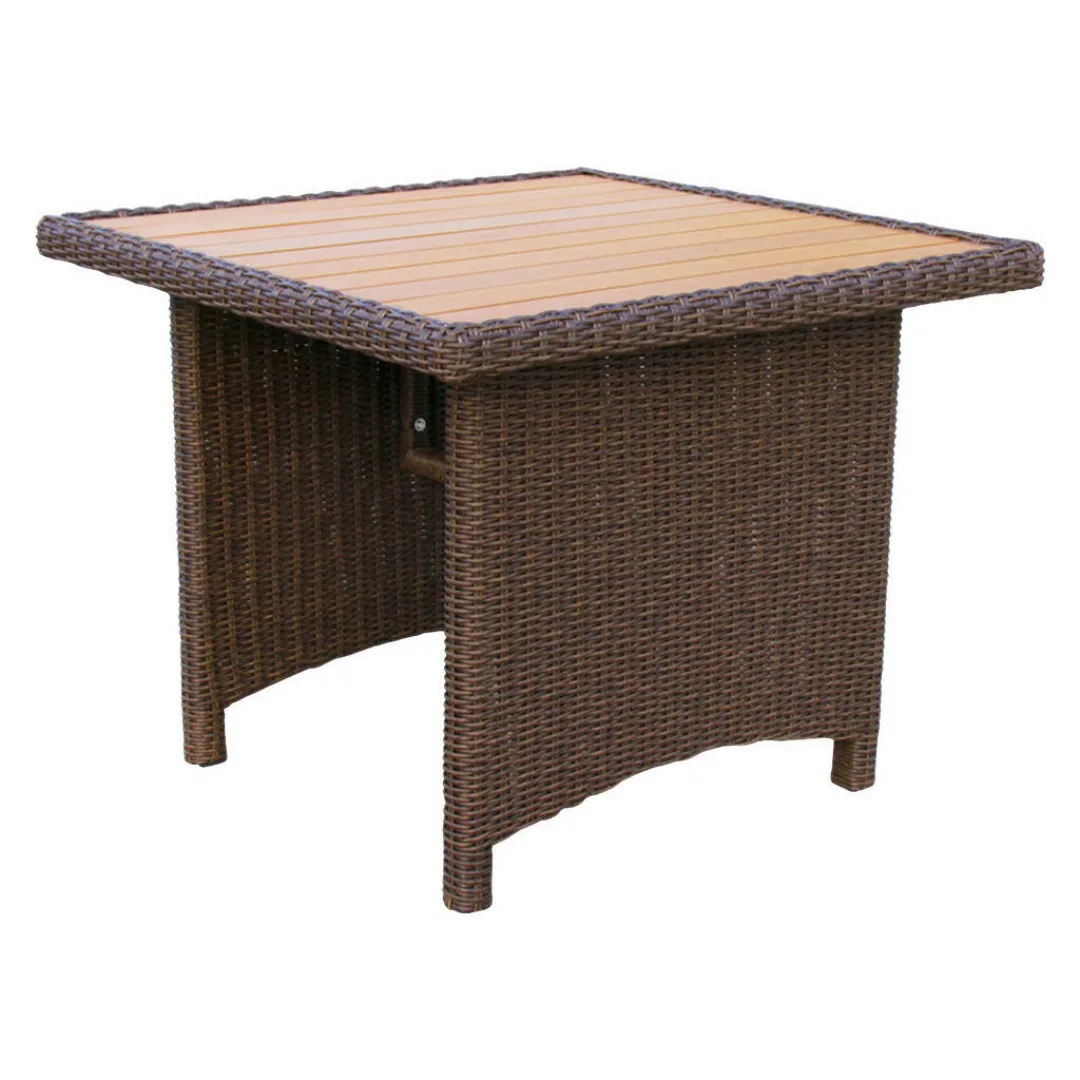 Grasekamp Gartentisch Ibiza braun Polyrattan B/H/L: ca. 90x72x90 cm günstig online kaufen