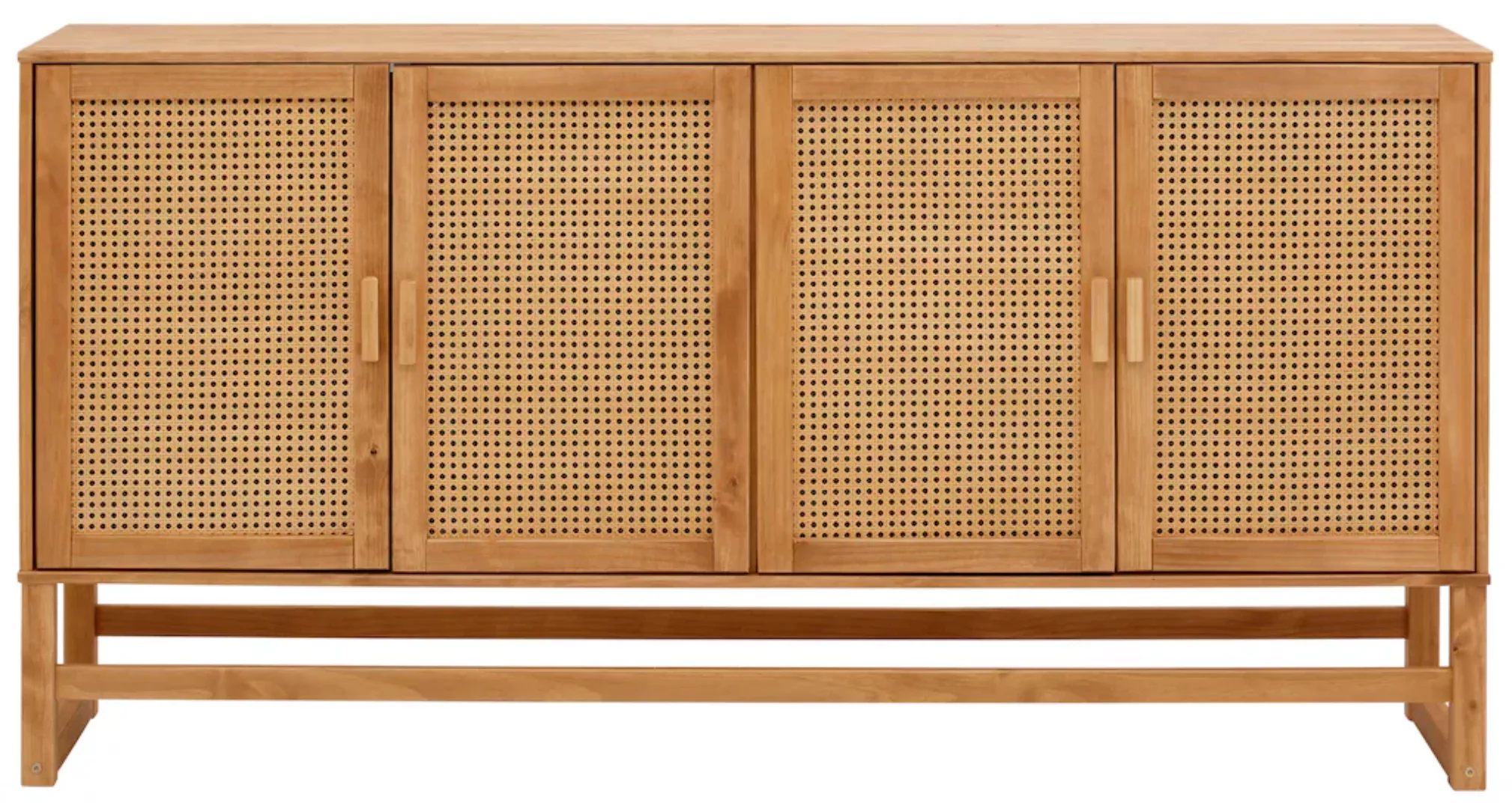 Home affaire Sideboard "Linz", Kommode mit Rattangeflecht auf den Türfronte günstig online kaufen