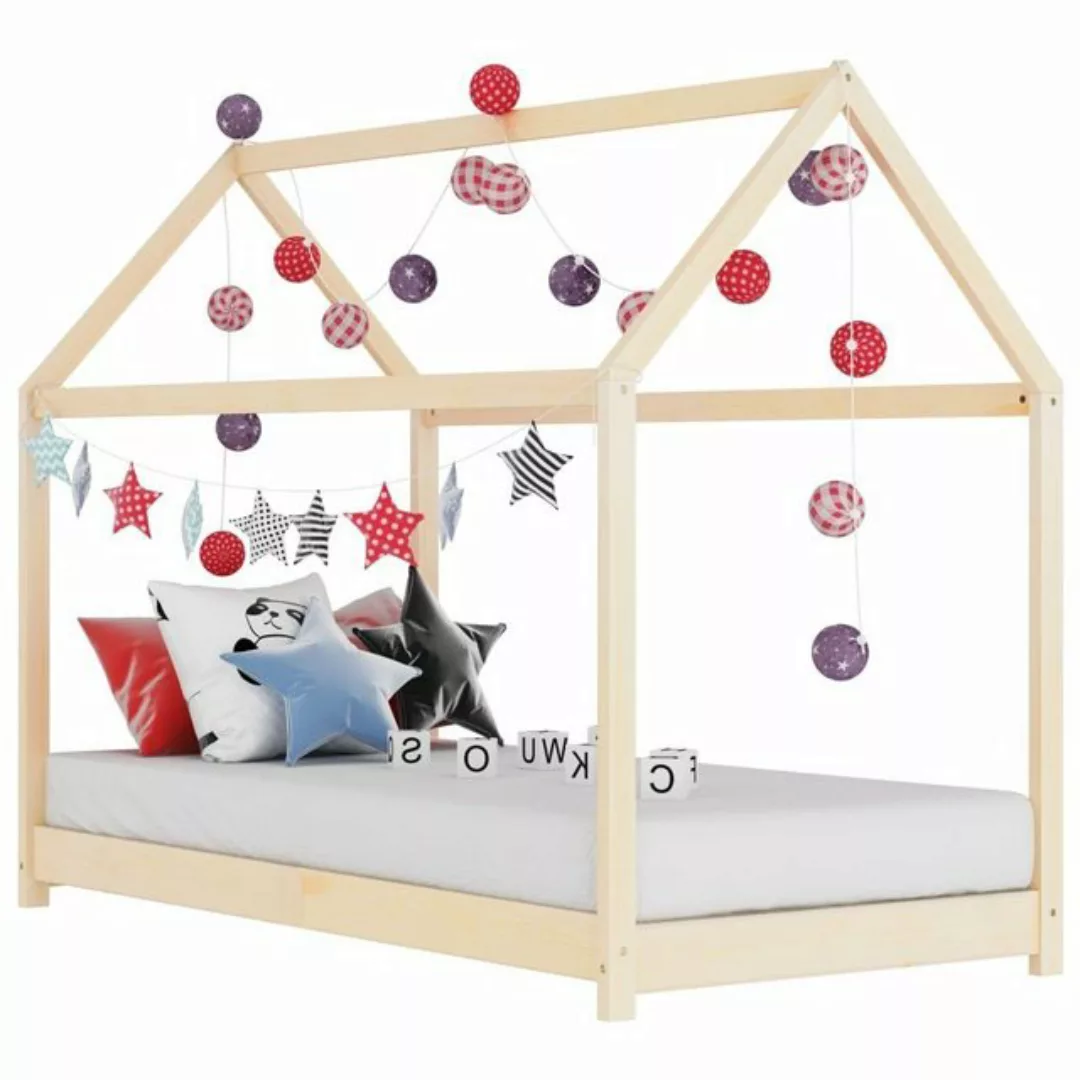 Villawee Hausbett Natur NIA Kiefer Massivholz Kinderbett 70 x 140 cm günstig online kaufen