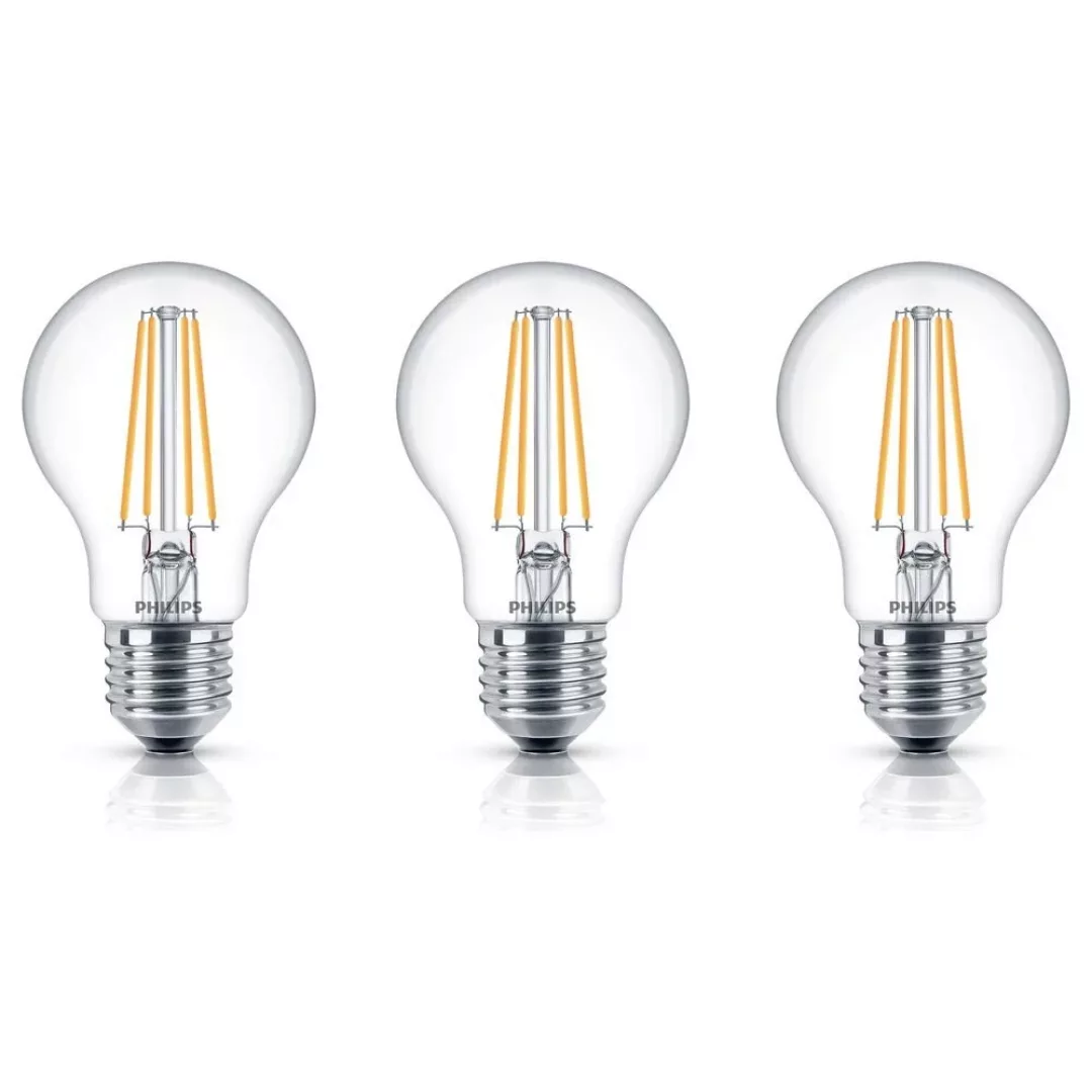 Philips LED Filament Lampe ersetzt 60W E27 Birne - A60 7W 806lm 2700K Dreie günstig online kaufen