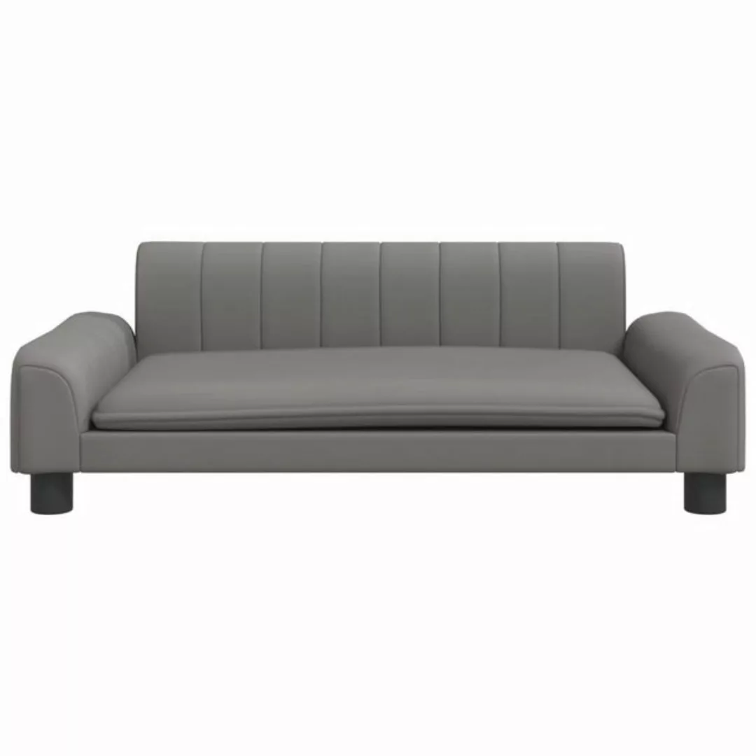 vidaXL Kindersofa Kindersofa Grau 90x53x30 cm Kunstleder Kindercouch Kinder günstig online kaufen