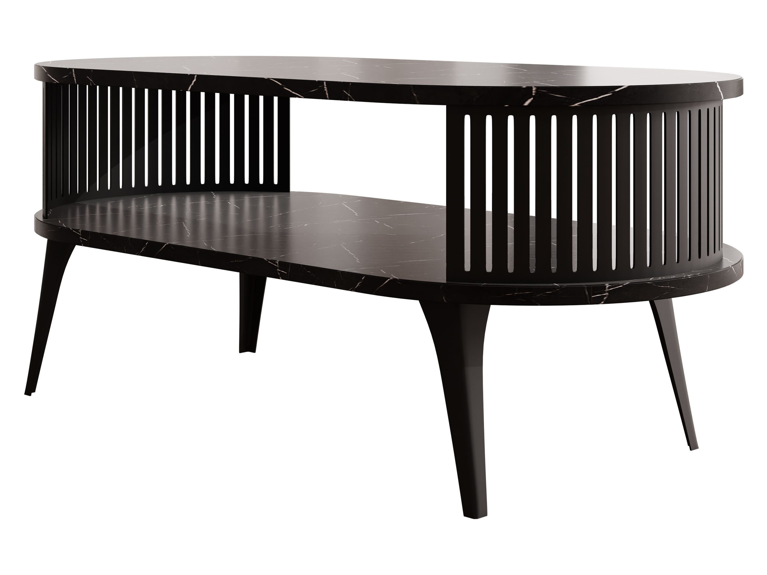 MIRJAN24 Couchtisch Roenni Oval (mit Regal), günstig online kaufen