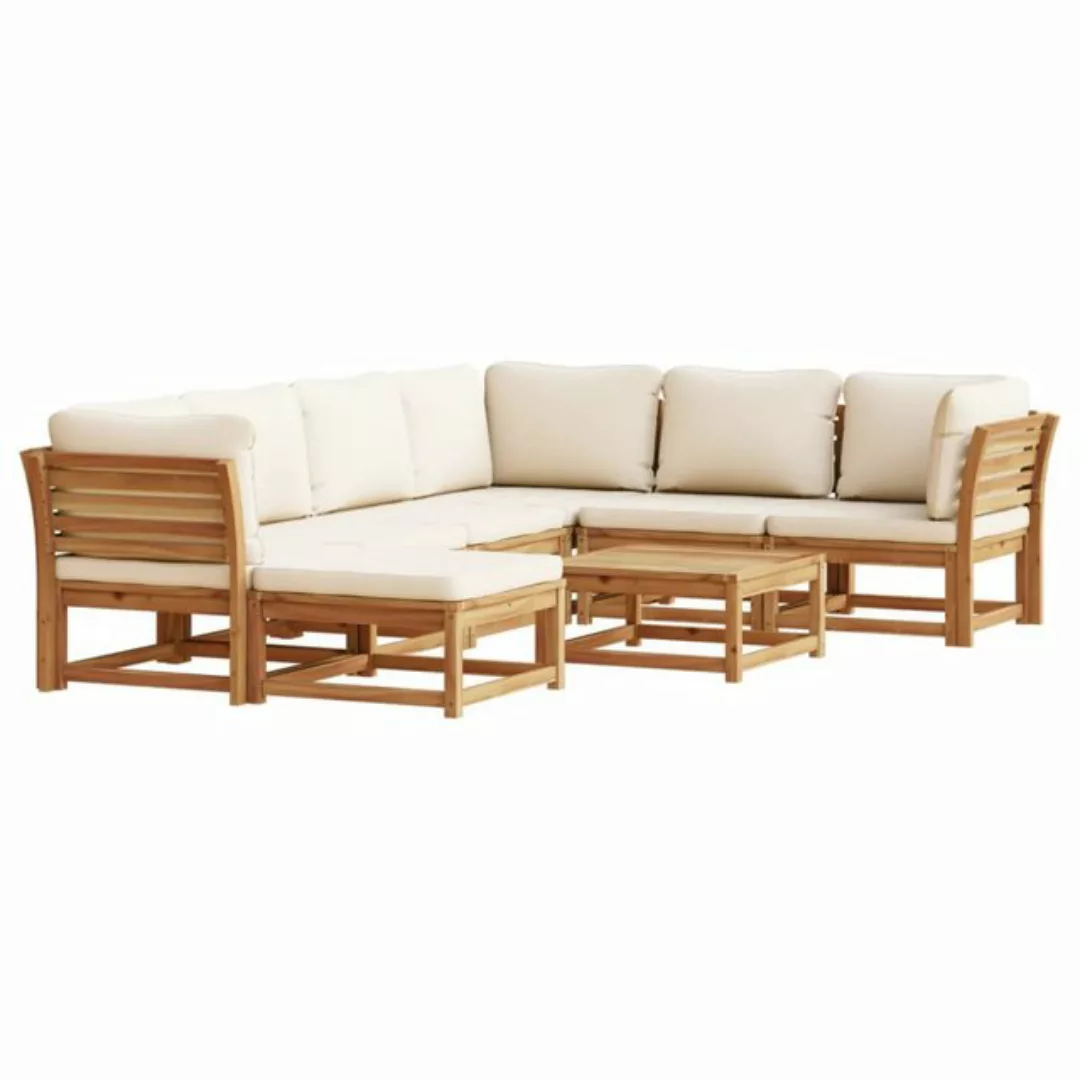 vidaXL Sofaelement 8-tlg. Garten-Lounge-Set mit Kissen Massivholz Akazie (1 günstig online kaufen