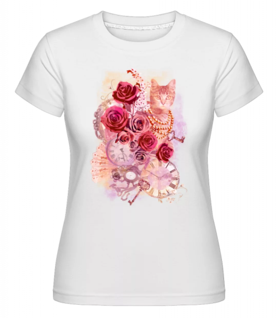 Rosen Katze · Shirtinator Frauen T-Shirt günstig online kaufen