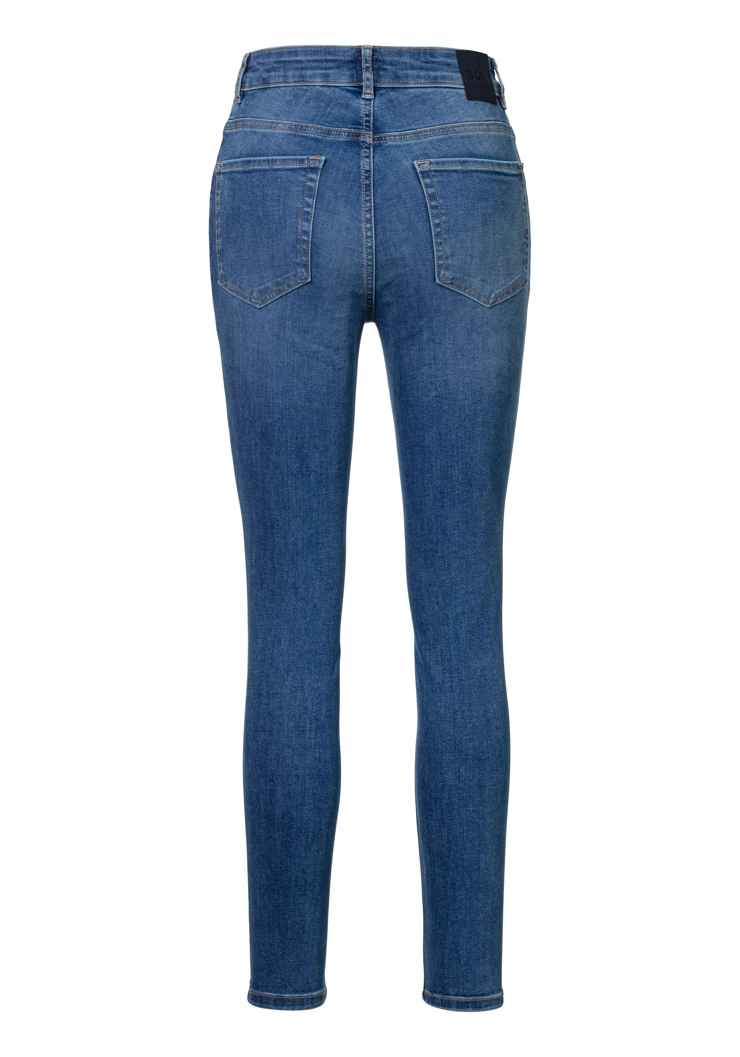 BOSS ORANGE High-waist-Jeans KITT SKINNY HR BC Premium Damenmode mit Leder- günstig online kaufen