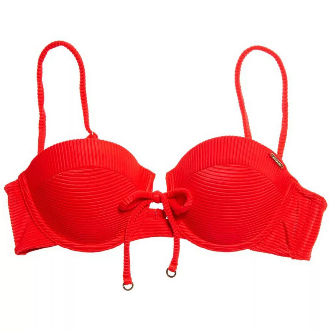 Superdry Alice Textured Cupped Bikini Oberteil S Nautical Red günstig online kaufen