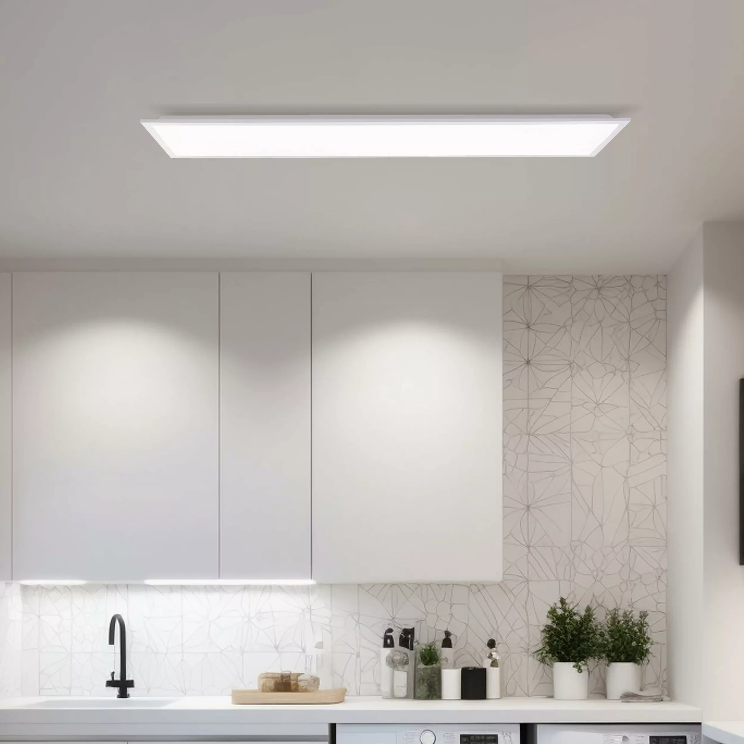 Brilliant LED Deckenleuchte »Briston«, LED Deckenaufbau-Paneel, 120x30 cm, günstig online kaufen